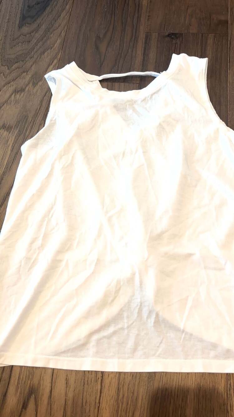 Athleta Girl White Twist Back Tank Top Size L 12